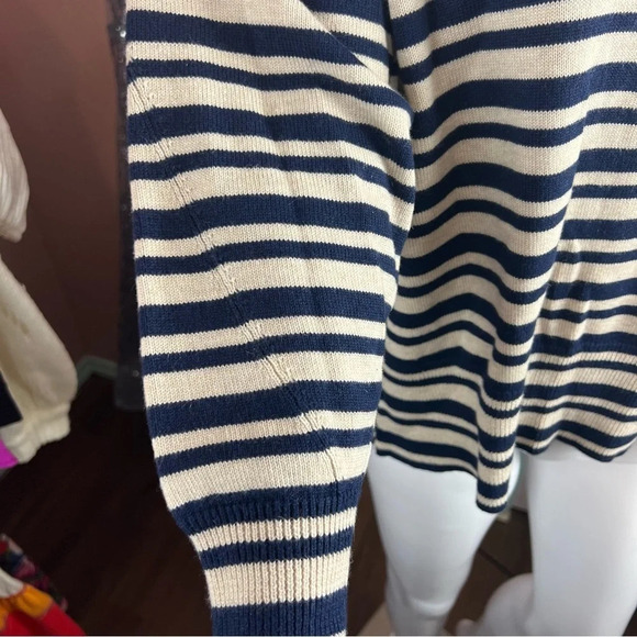 NWT Rag & Bone Ann Striped Turtleneck Sweater in Oatmeal Multi - Picture 9 of 13